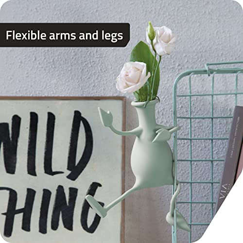 Florino – Friendly Flower Vase Modern Home Décor Vase for Flowers Unique Gifts by Peleg Design (Mint)