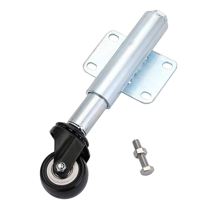 2 Spring Loaded Gate Caster, Retractable 2-1/2 Swivel Gate Caster Wheel for Garden Wooden Gate, Yard Fence, Load Capacity 110 Lbs