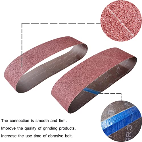 M-jump 12 PCS 4 x 36 inch Aluminum Oxide Sanding Belt K