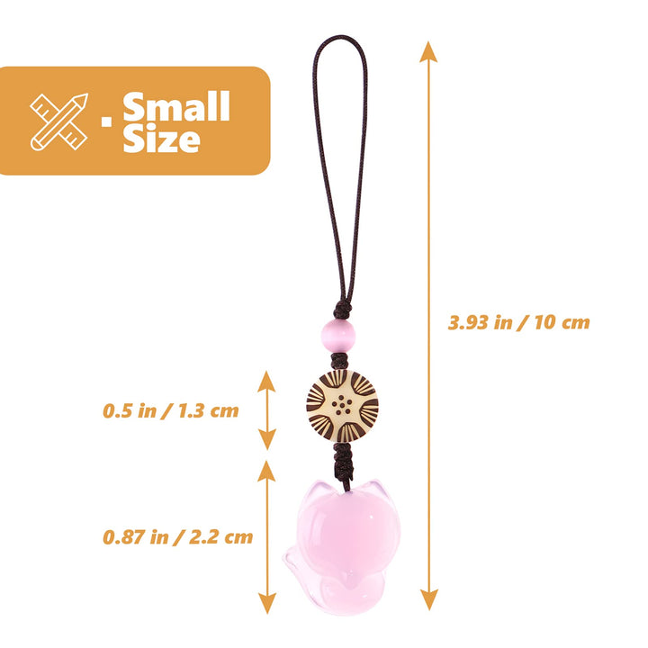 Hemobllo Cell Phone Strap Cartoon Fox Phone Charm Key C