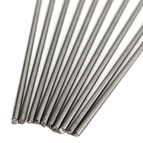 LTKJ 10Pcs Grade 5 Titanium Round Bar Ti Metal Rod Diameter 2mm Length 25cm 10 inches