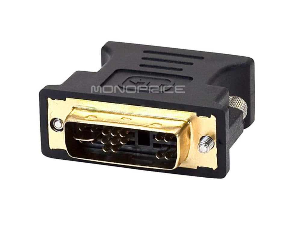 DVI-A Dual Link Male to HD15(VGA) Female Adapter (Gold Plated)