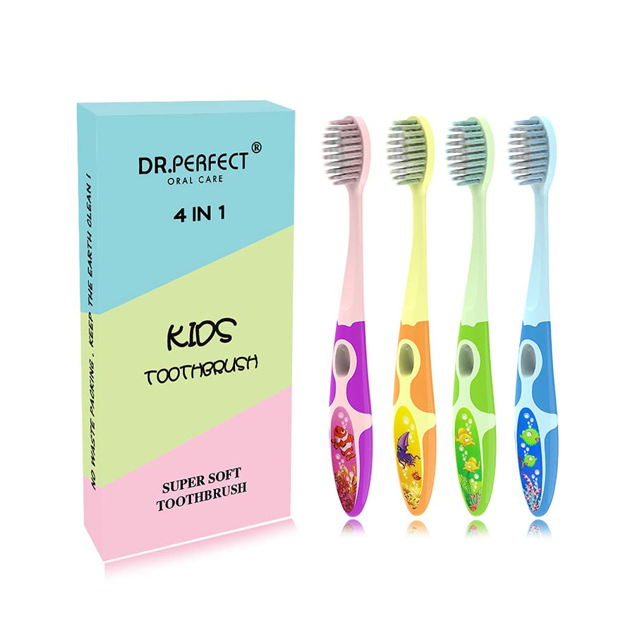 N-amboo Soft Bristles Colorful Kids Toothbrush for Todd