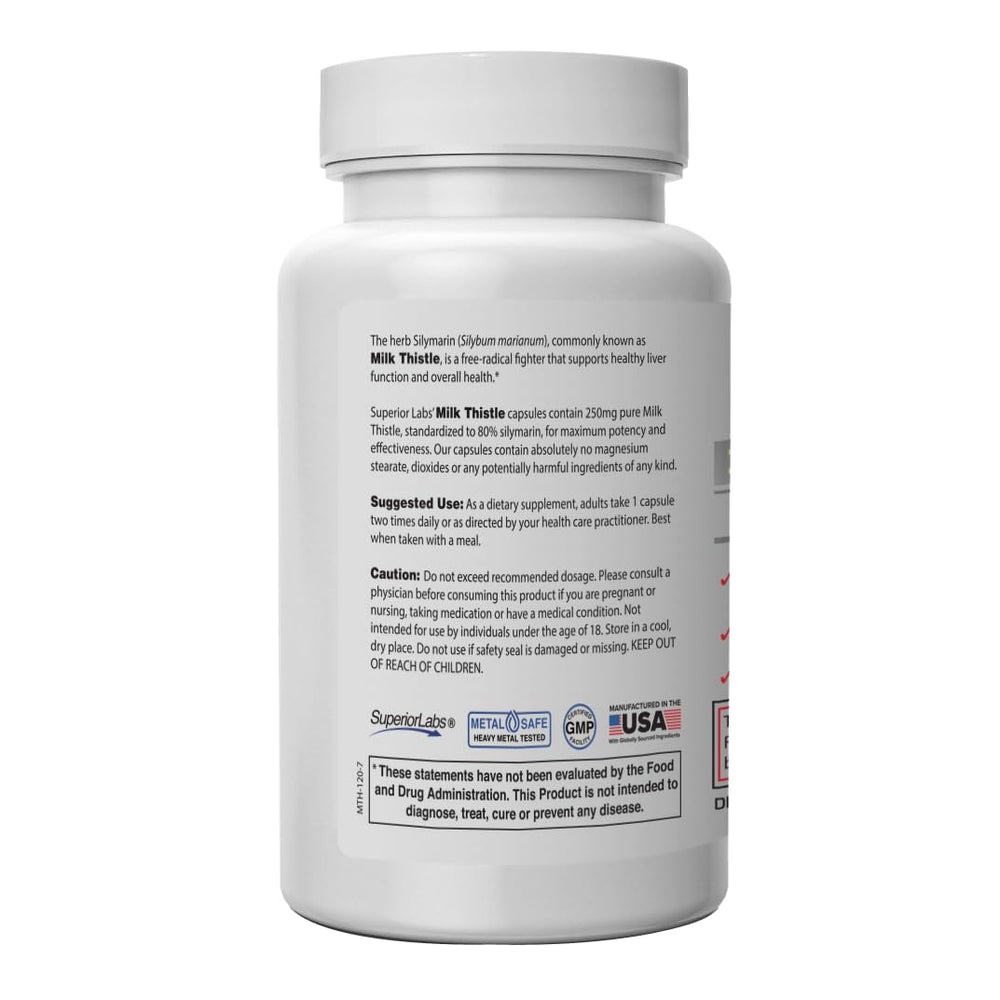 Superior Labs Milk Thistle NonGMO - 80% Silymarin Flavo