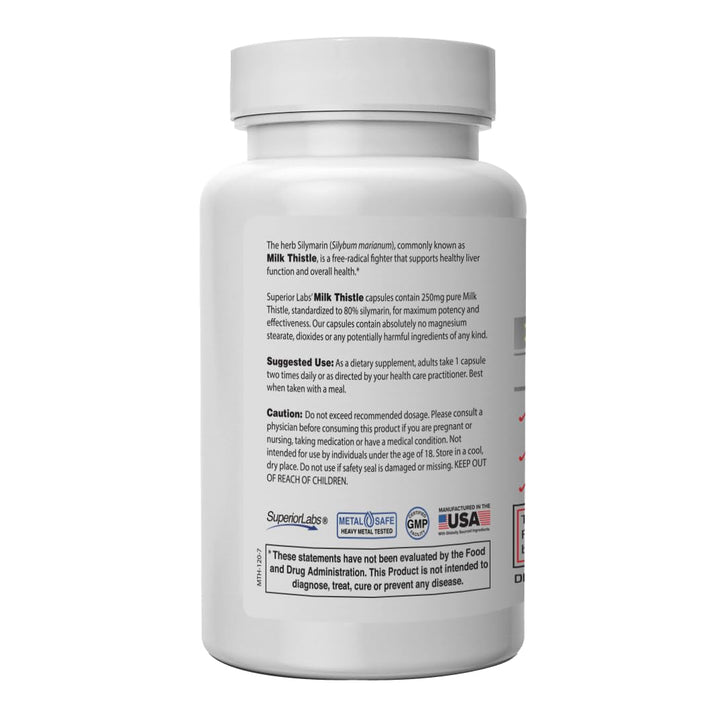 Superior Labs Milk Thistle NonGMO - 80% Silymarin Flavo