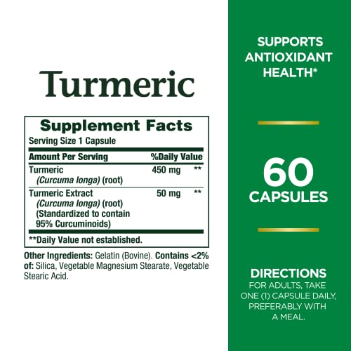 Nature&#39;s Bounty Turmeric Capsules, Antioxident 