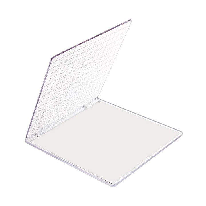 Acrylic Stamp Block 5.9x6.1 Perfect Positioning Stamping Clear Stamps Scrapbook Craft Stamping Tool with Grid Lines for Card Making Scrapbooking Journaling and Other Paper Crafts