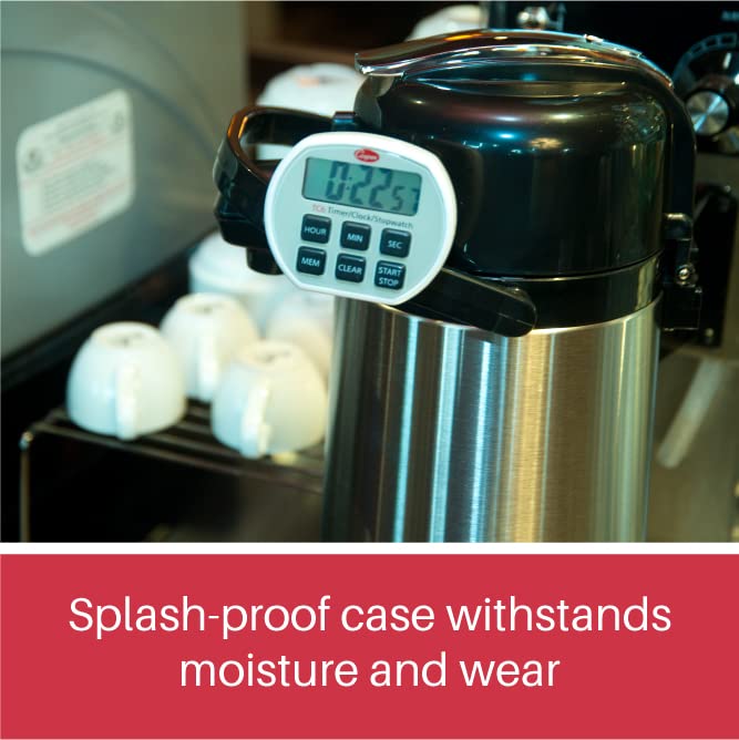 TC6-0-8 Digital Timer/Clock/Stopwatch with Splash proof Case, 24 Hours Unit Range