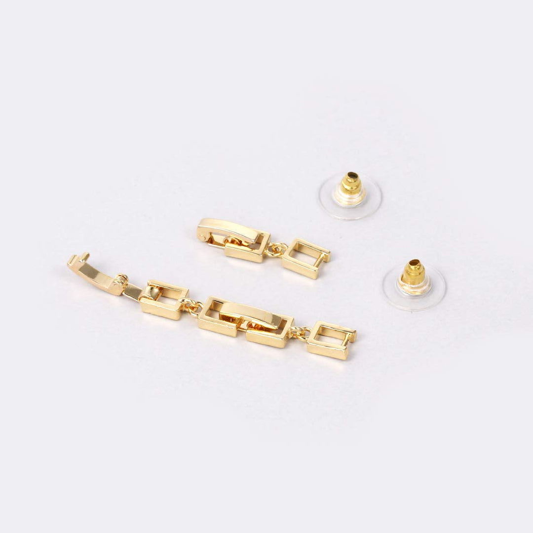 Silver/Gold/Rose Gold Plated 3pcs Fold Over Clasp set for Bracelet or Necklace Jewelry Extender (Yellow Gold 3mm)
