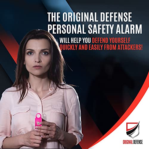 ® Siren Self Defense for Women - Personal Alarm for Women, Children, &amp; Elderly - Recommended by Police - 130 dB Loud Self Defense Keychain Siren with LED Strobe Light (Magenta)