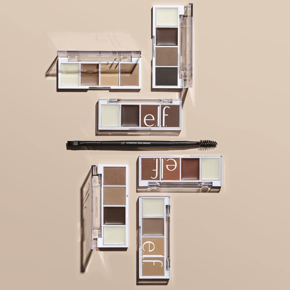 Bite-Size Brow, Mini Brow Quad with Ultra-Pigmented Waxes &amp; Powders, Eyebrow Grooming &amp; Makeup Kit, Taupe, 0.14 Oz