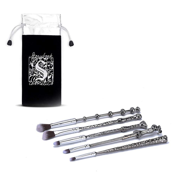5 Pcs Potter Makeup Brush Set, Wizard Magic Wand Brush for Foundation Eye Shadow Eyeliner Blending Pencil Lip Professional Makeup Tools with A Gift Bag