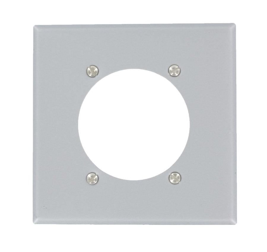 S701-GY 2-Gang Power Receptacle Wallplate, Flush Mou