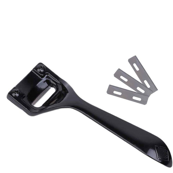 Metal Leather Skiver,Sharp Skiver with Comfortable Grip,Convenient Leather Working Tool with Three Skiver Blades for Leather Craft DIY,Leather Making,Leather Thinning