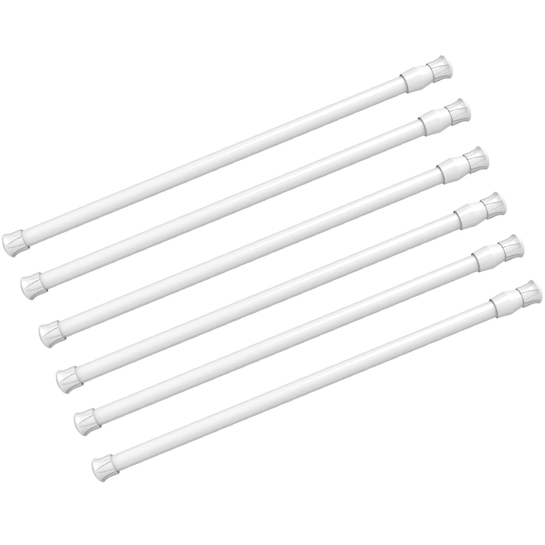 6 Pack Spring Curtain Rod Adjustable Length for Kitchen