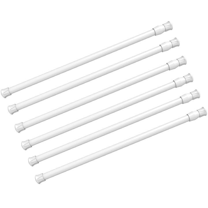 6 Pack Spring Curtain Rod Adjustable Length for Kitchen