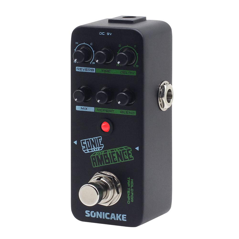 Delay Reverb Pedal Sonic Ambience Multi Mode Tap Tempo Delay and Reverb Guitar Bass Effects Pedal