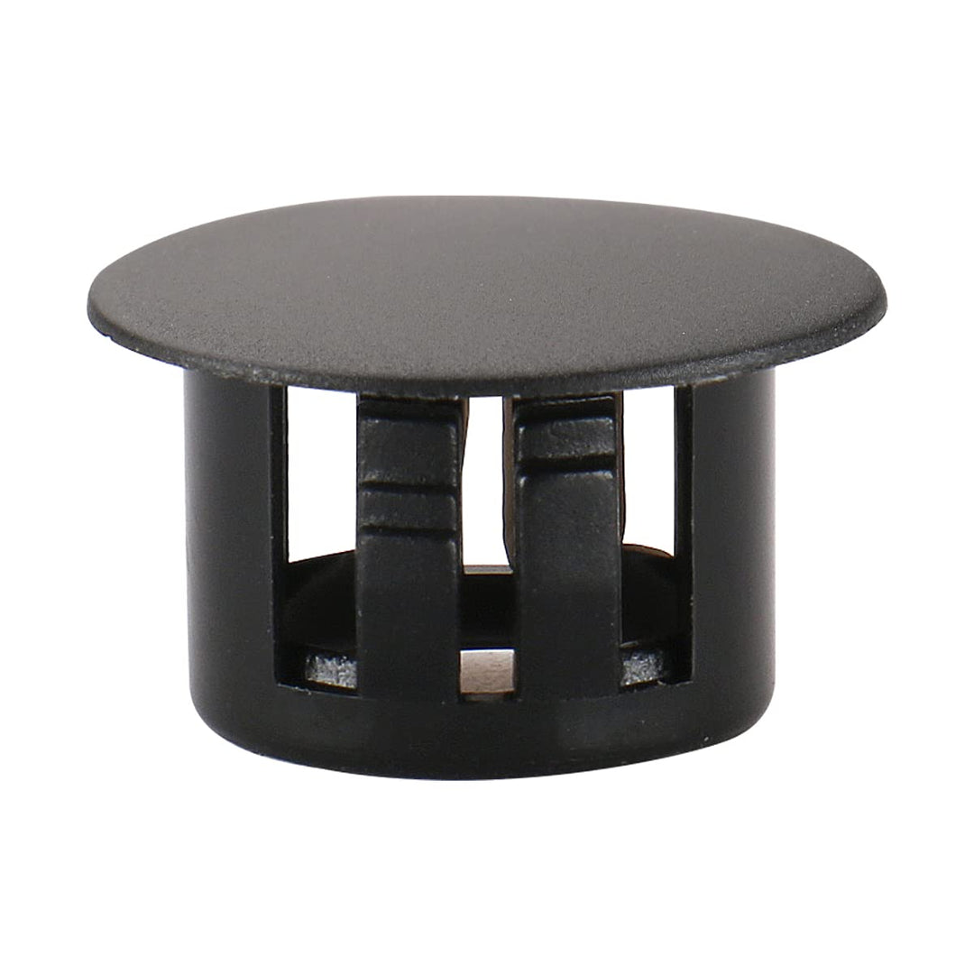 Plastic Black Locking Hole Plugs Panel Hole Diameter 1/2 (12.6mm) HP-13 Black (100PCS)