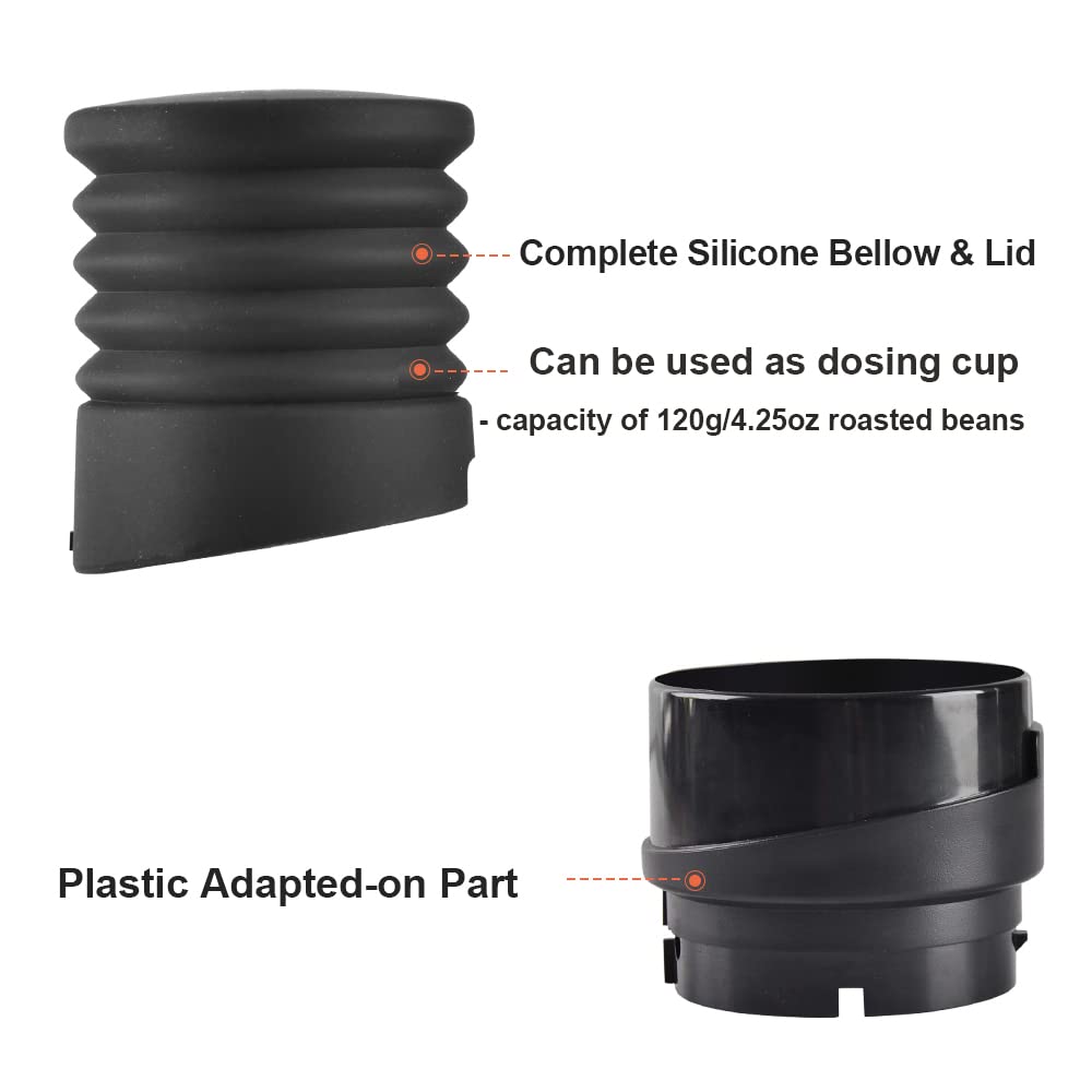 Single Dose Hopper Silicone-Bellow - Coffee Grinder Cleaning Tools Air Blower Coffee Bean Hopper Compatible with Baratza Encore ESP Grinder