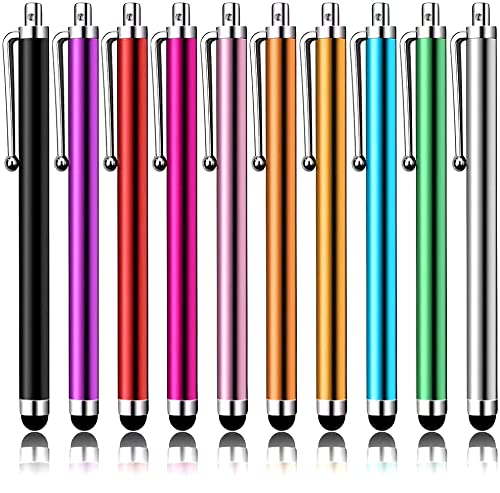 Stylus Pens for Touch Screens, Pen 10 Pack of Pink Purple Black Green Silver Universal Screen Capacitive Compatible with Kindle ipad iPhone Samsung