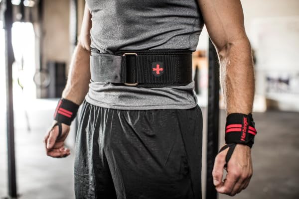 360890 4-Inch Nylon Weightlifting Belt, Medium,Black
