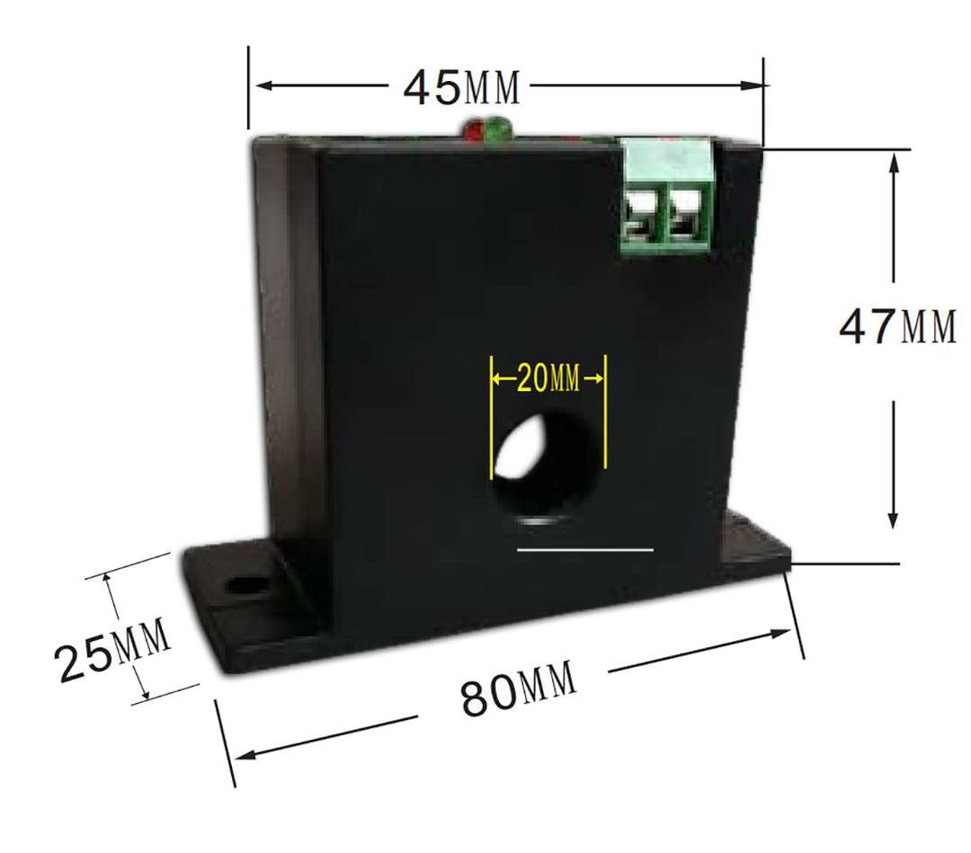 Current Sensing Relay AC Current Sensing Switch 0-50A Normally Closed Amp Sensor Monitoring Relay (M3066)