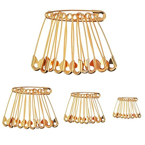 Golden Safety Pin Set of 110,Saree Pin Set,Safety Pins,Safety Pins - Large Safety Pins for Garment Repair, Quilting, Jewelry Making