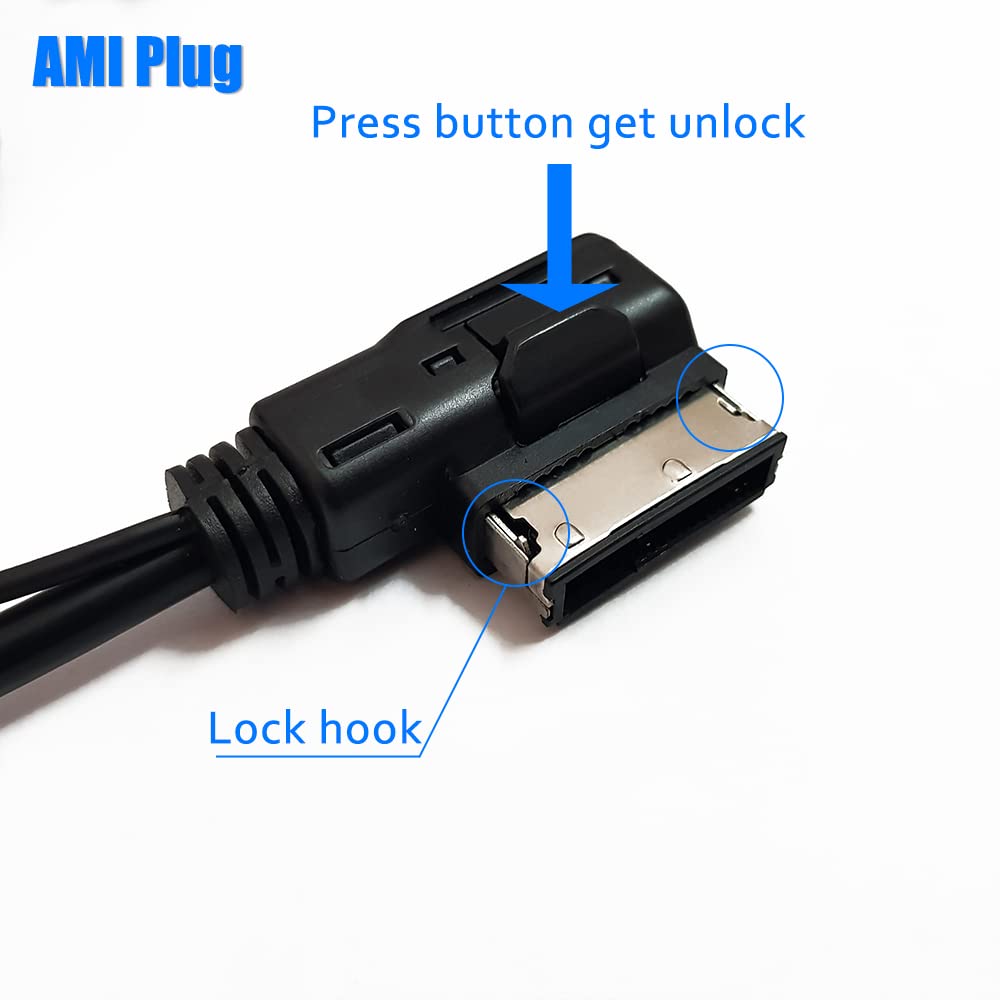 Bluetooth Adapter Compatible with A3 A4 A5 A6 A7 A8 S3 S4 Q3 Q5 Q7 TT TTS Car Apple Android Phone Music AMI Interface Wireless Cable Devices