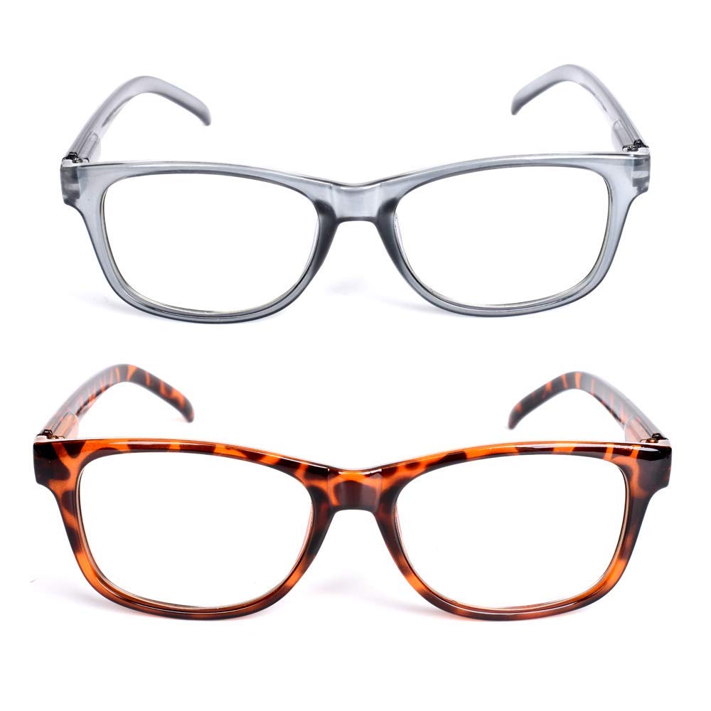 Reading Glasses 2 Pairs Blue Light Blocking Readers for