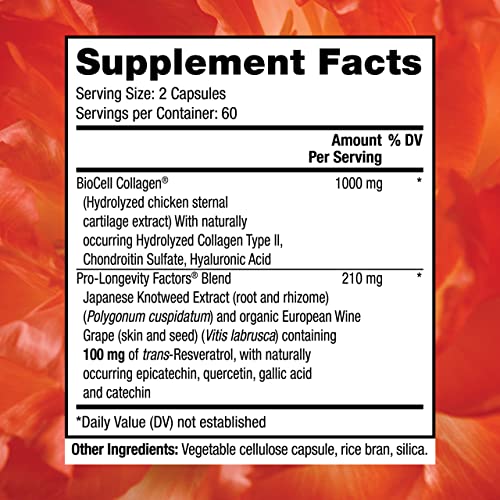 Collagen Booster, Collagen Supplement for Skin Care and Joint Health, Supports Healthy Collagen Production for Men & Women, 120 Capsules (60 Servings)