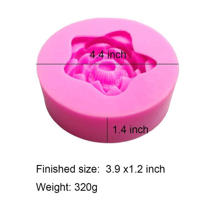 3D Lotus Flower Shaped Silicone Soap Mold Wax Candle Ma