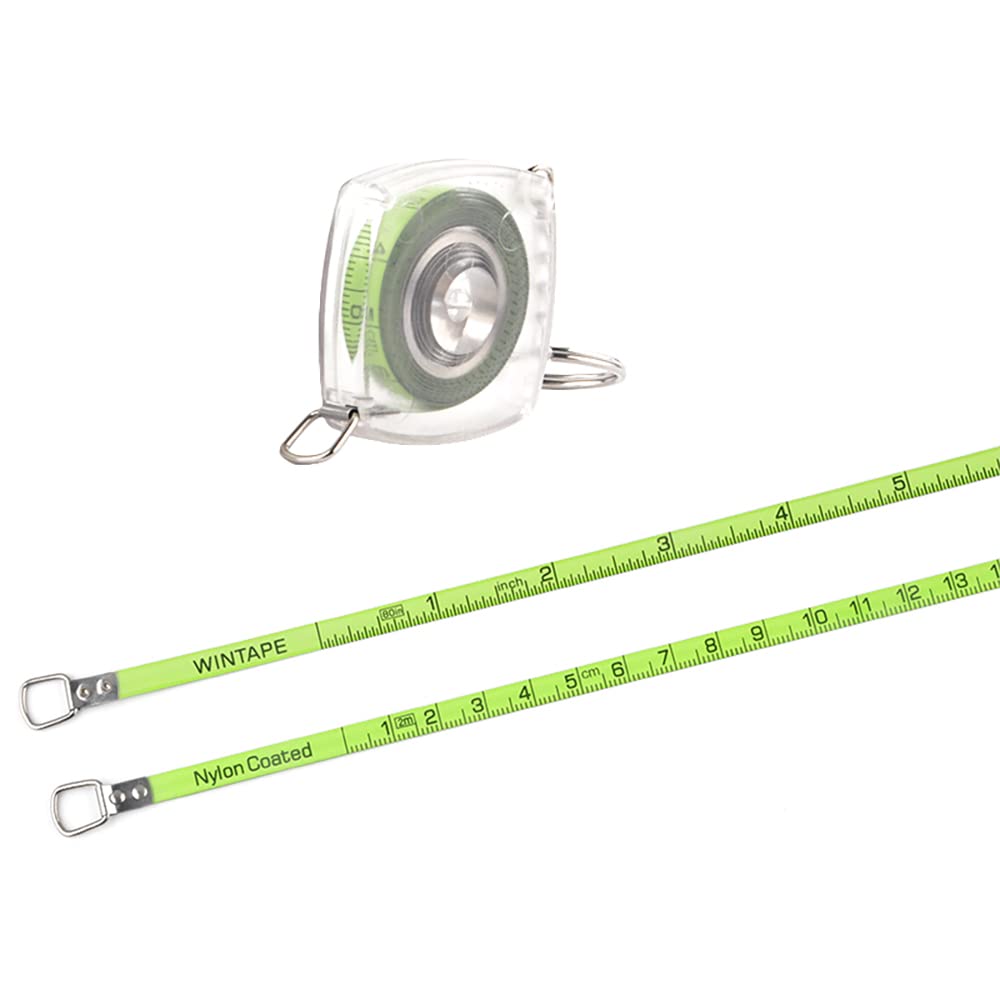 80&#39;&#39; 2M Mini Steel Tape Measure Plastic Shell with Keychain Functional Mini Retractable Measuring Tape Keychain (Transparent, Inch/cm)