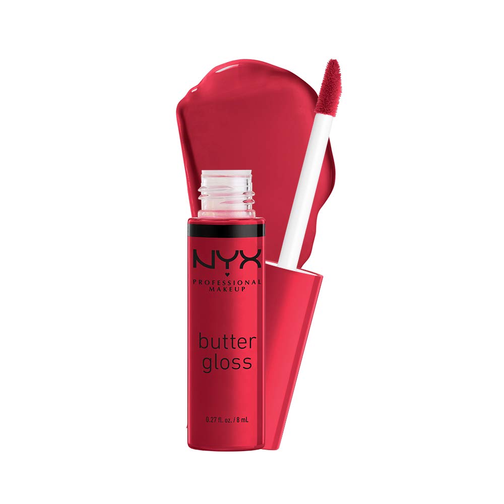Butter Gloss, Non-Sticky Lip Gloss - Red Velvet (Deep Red)