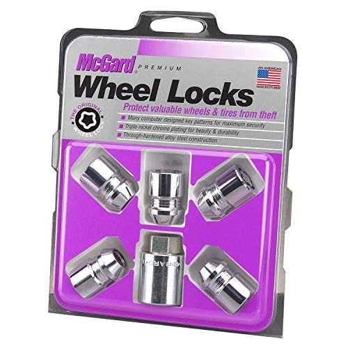 24552 Chrome Cone Seat Wheel Locks (M12 x 1.25 Thread Size) - Set of 5