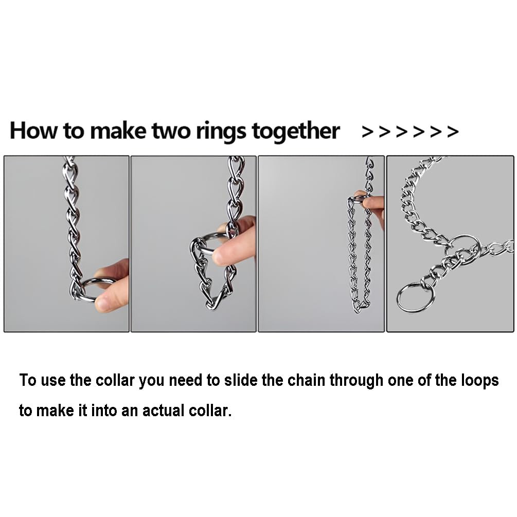 Chain Dog Training Choke Collar, 16 in, 2.0 mm