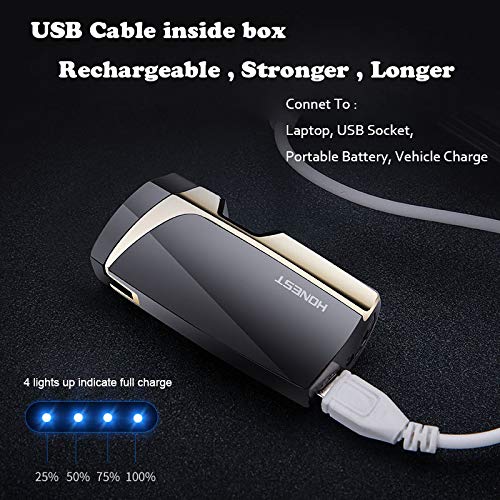 Windproof Arc Lighter X Plasma Lighters Rechargeable USB Lighter Electric Lighter for Cigarette with LED Display Power (Galaxy)