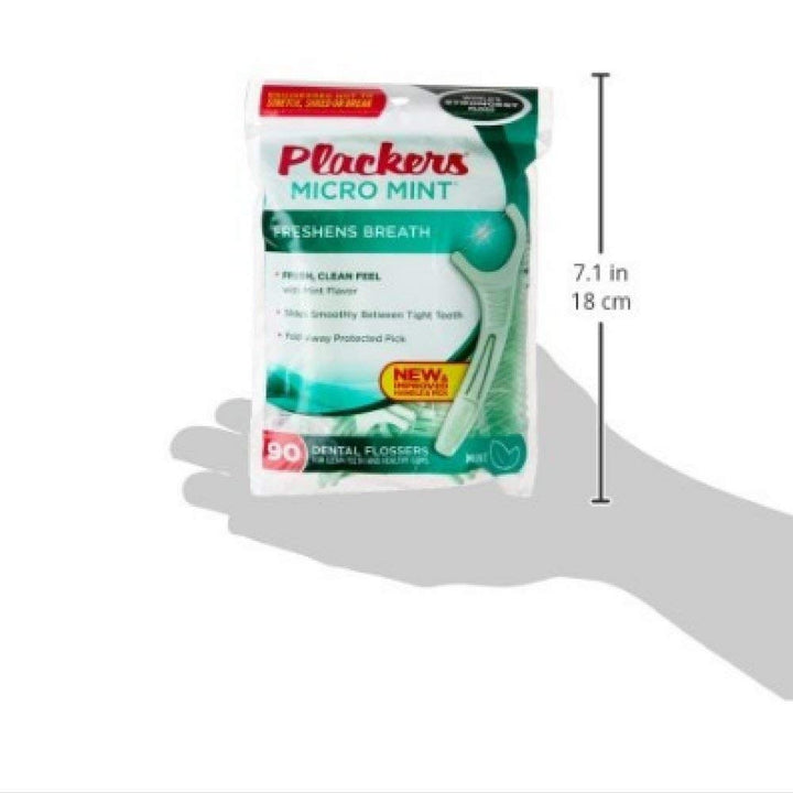 PLACKERS Dental Flossers Micro Mint 90 Each (Pack of 2)