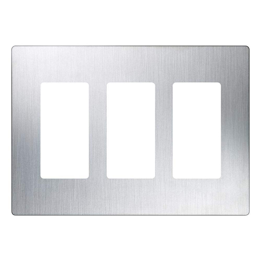 CW-3-SS 3-Gang ClaroWall Plate, Stainless Steel