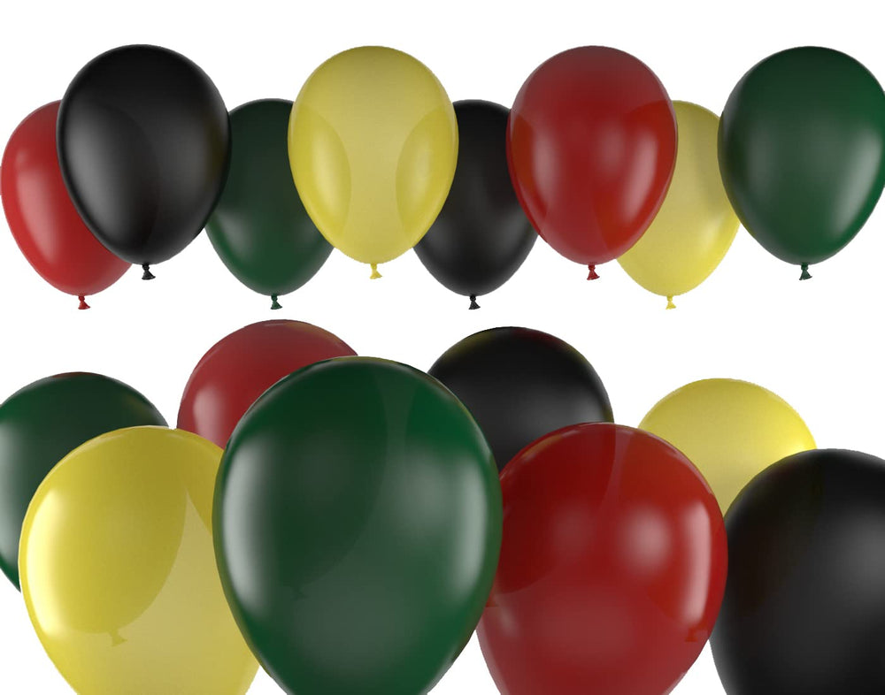Jamaica Rasta Reggae Party Balloon Latex 24 Pack Bundle Color Red Green Yellow Black Ballons bob marley decor rasta reggae jamaican party theme decorations party event Supplies