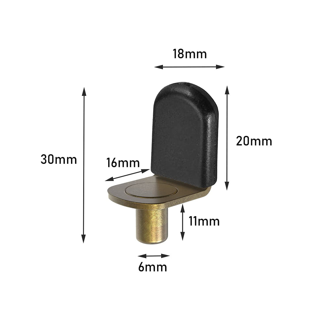 Bronze Shelf pins, Glass Supports Furniture Cabinet Closet Bookcase Shelf Bracket-Style Pegs 30 Pack.