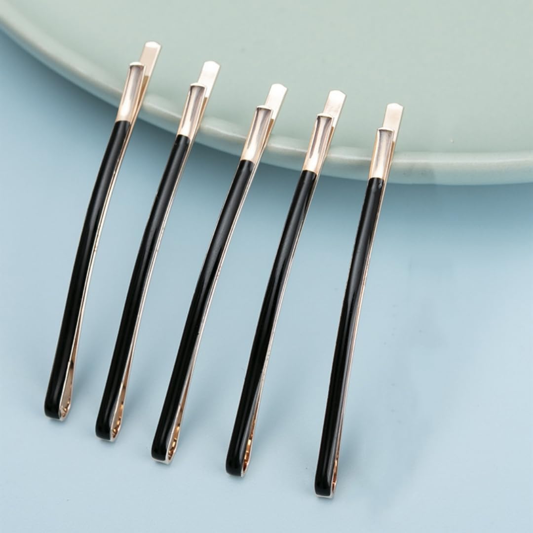 Aguder Jumbo Bobby Pins Metal Hair Pins Aguder Hair Clips for Hair Decoration, 10pcs (5 long and 5 short), Black