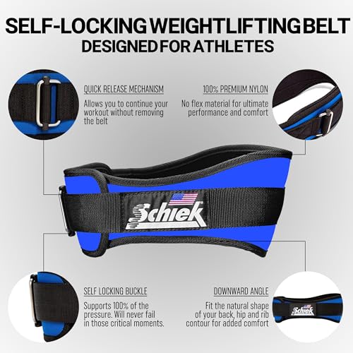 Schiek Sports Model 2004 Nylon 4 3/4 Weight Lifting Bel