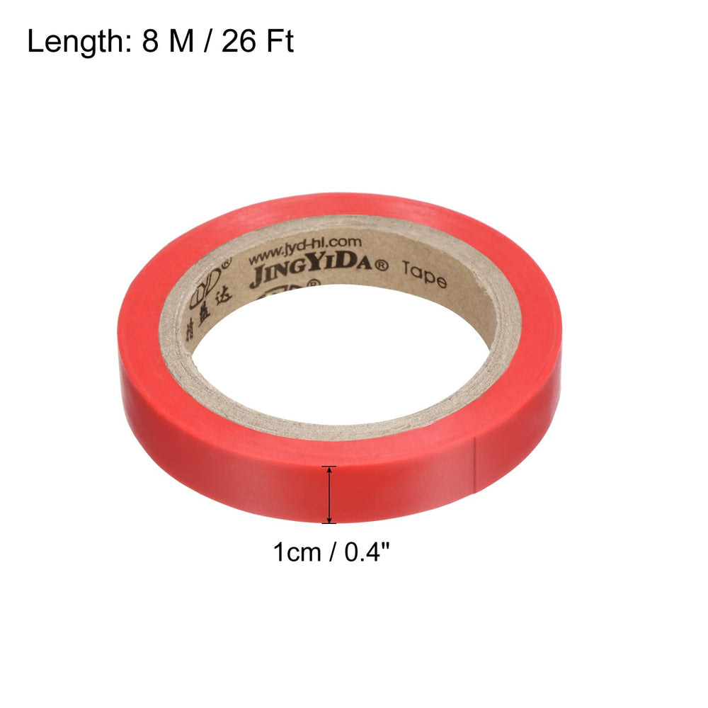 26Ft Grip Finishing Tape, 2 Pack PVC Racquet Finishing Tapes Racket Accessories Sticky Seal for Tennis Badminton, Red
