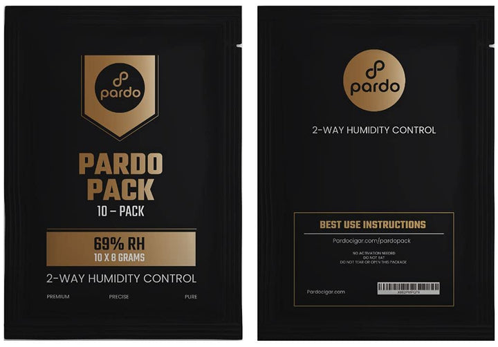 Pardo Humidity Packs 10 Pcs x 8 Grams - Humidor Packets 69% RH 2-Way for Humidity Control, Moisture Packs to Keep Cigars Fresh for Long; 2 Way Humidity Control Packs in Resealable Bag