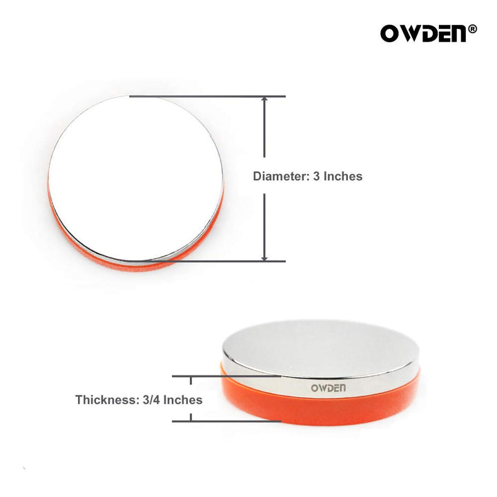 Professional Steel Bench Block(No Rebound), Metal Bench Block for Jewelry Stamping Tool,(Diameter: 3 Inches, Height: 3/4 Inch) Steel Part: Mirror Polishing with Chrome Plating.