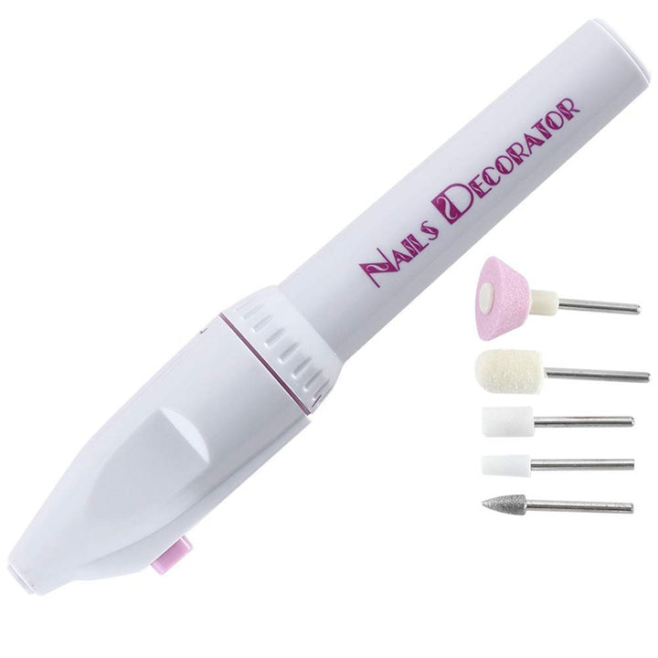 Electric Manicure Set, 5-in-1 Electric Manicure Nail Drill File Grinder Grooming Kit Includes Callus Remover Set, Nail Buffer Polisher, Personal Manicure and Pedicure Kit with Gift Bag