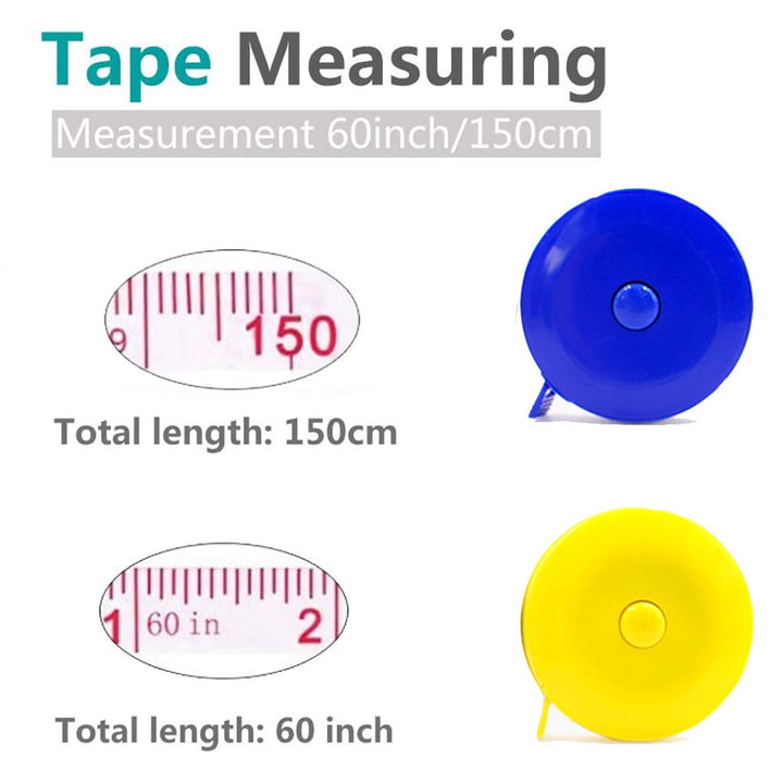 Retractable Double Scale Soft Tape Measure, 60150CM 60inch Dual Sided Flexible Ruler Measuring Tape, Weight Loss Medical Body Sewing Tailor Dressmaker Cloth Tools, Accurate Measurements 6 Pack