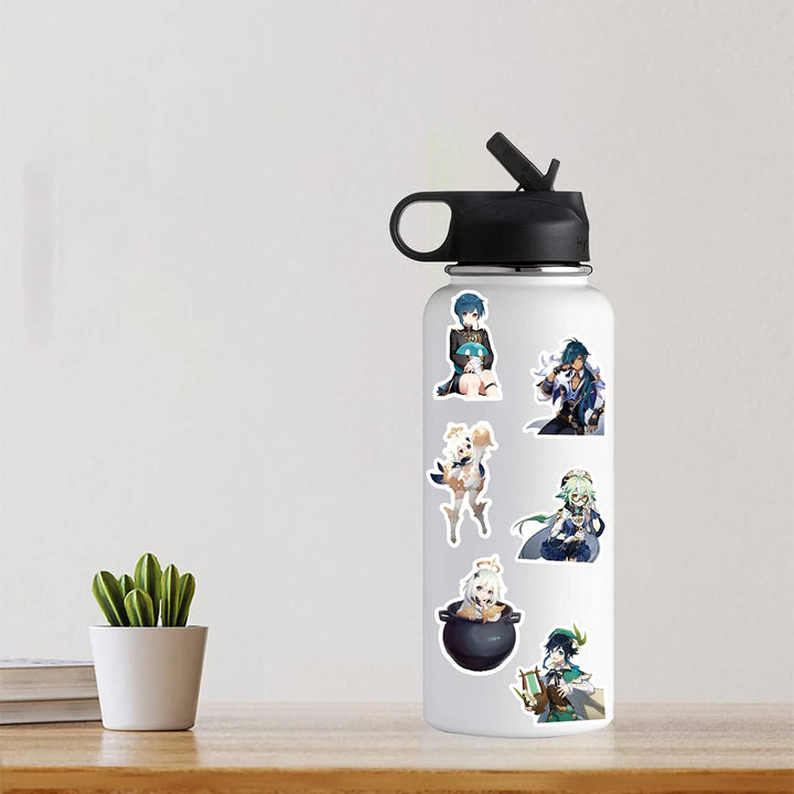 Genshin Impact Stickers[100pcs] Waterproof for Decal Laptop Water Bottle Car Cup Computer Guitar Skateboard Luggage Bike Bumper Kid/Teen Gift(Genshin Impact Stickers)