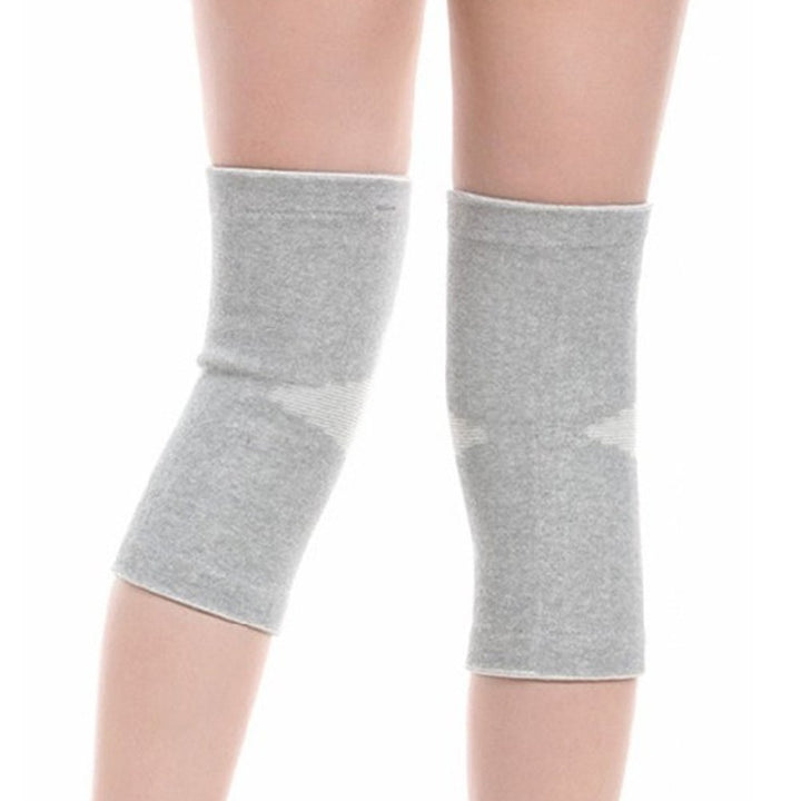 JUMISEE (One Pair) Cotton Knee Sleeves for Knee Support, Circulation Improvement & Pain Relief,Sport Compression for Running, Pain Management, Arthritis Pain Women Men (Gray, Medium)