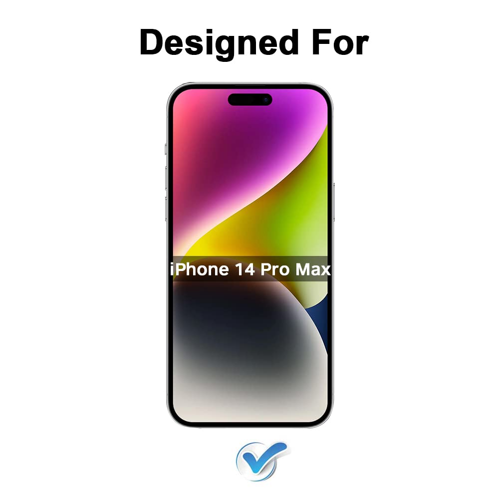 [2 Pack] Anti-Blue Light Screen Protector for iPhone 14 Pro Max (6.7), Anti-Blue Ray Tempered Glass Blue-light Blocking Screen Film